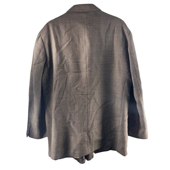 Vintage Baracuta 100% Wool Brown Dinner Sport Coat Jacket Blazer Plaid‎ Mens 52R - Picture 2 of 5